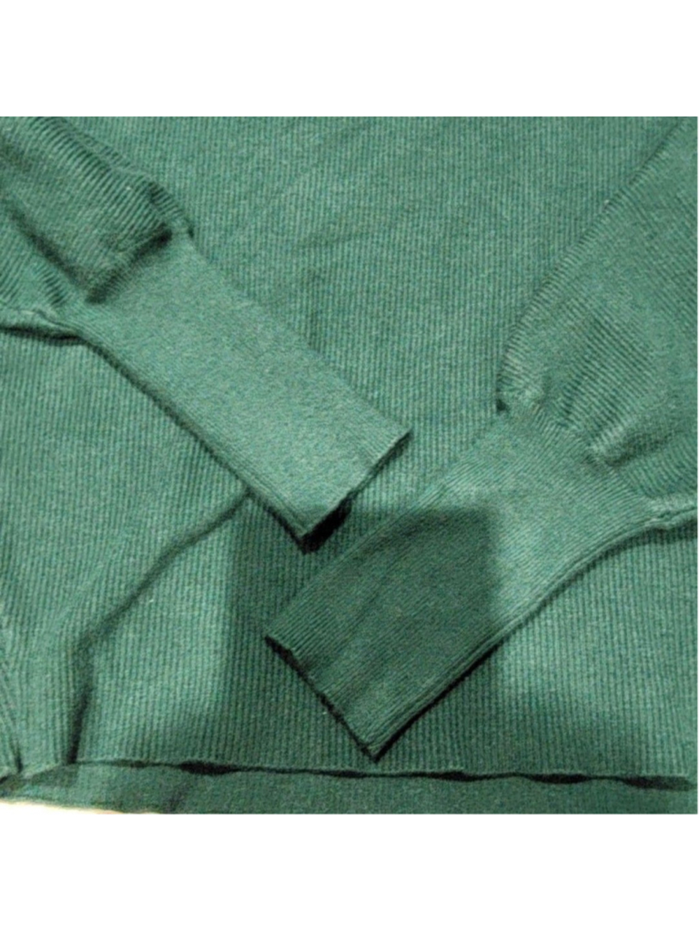 Tahari Sweater Womens Petite SP Green Knit Crew Neck Long Sleeve Pullover Casual - Picture 3 of 4